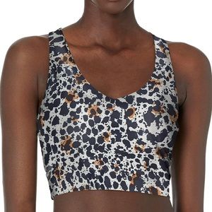 Sage Activewear Women's V-Neck Keyhole Longline Bra, Ink spot